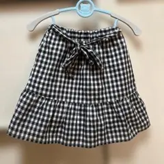 ギンガムチェック柄 キッズフリルスカート 100サイズ 夏のお出かけ・通園に♪