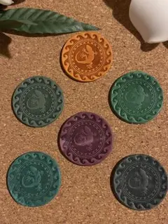 ヤモリ 男前 ビンテージ ハワイアン 革タグ レザータグ T-57