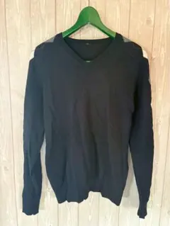 【9694】無印良品　クルーネックセーター　L　ブラック