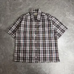 OLD 短丈　ショート丈　チェックシャツ　cityboy 古着　ボックス　 半袖