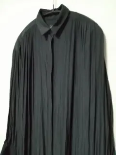 レア L'ESSAGE 襟付きデシンマキシティアードワンピース