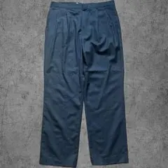 90s LANDS' END ブラック　L プリーツ入り　スラックス USA製のサムネイル