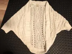 ジェラートピケgelato pique アイボリー ケーブルニットカーディガン