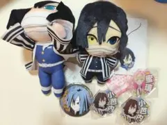 鬼滅の刃 伊黒小芭内 伊黒 ねそべり ぬいぐるみ バッジ