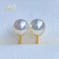 花子様専用本真珠あこやパール 水色無調8㍉お花ピアスBL1054 - メルカリ