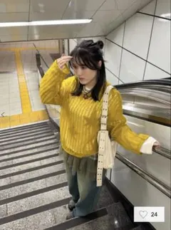 tinajojun ルーズ ニットプルオーバー
