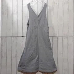 ヒッコリー楓ストライプジャンパースカート ロング サロペット