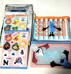 パペットスンスン　スシロー　コラボ　　クリアポーチ　&　シール