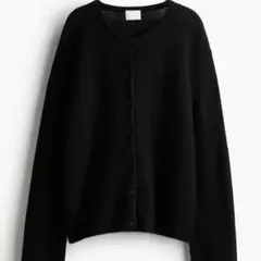 H&M ルーズフィットカーディガン ブラック M 短丈