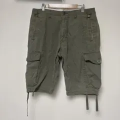 「即日発送」XL ハーフパンツ　カーゴショートパンツ オリーブのサムネイル