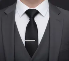 新品無地 ネクタイ 黒 ブラック幅8cm レギュラータイ ビジネス フォーマル
