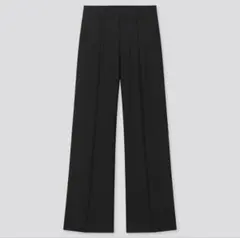 【美品】UNIQLO ハイウエストワイドパンツ　ブラック　M