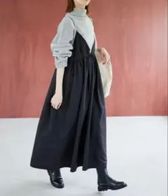 SLOBE IENA 《WEB限定》タフタギャザーキャミワンピース