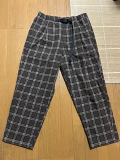 快晴堂 ネイビー ドット柄ポケット ワイドリネンパンツ - メルカリ
