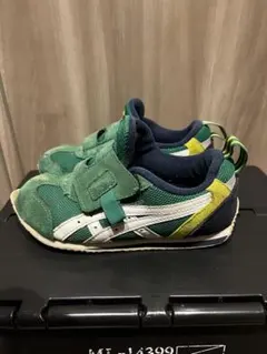 ASICS キッズシューズ 緑 18センチ