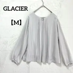 GLACIER 【M】長袖ブラウス とろみシャツ　オフィスカジュアル