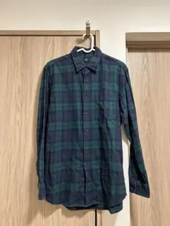 UNIQLO ユニクロ 長袖フランネルチェックシャツ ブラックウォッチ Mサイズ