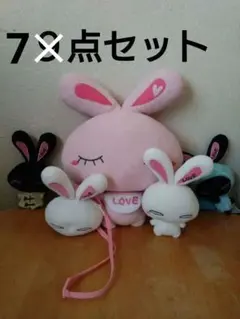 LOVEBIG寝そべりぬいぐるみ他、LOVEのぬいぐるみ計５点セット