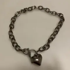 ♡ハートチャーム♡チェーンネックレス シルバーカラー