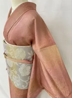 美品 渡辺雪三郎 色無地 紋意匠 大人ピンク 正絹 - メルカリ