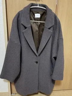 オーバーサイズ チェック柄 チェスターコート