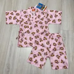 120cm パウパトロール　スカイ　甚平　夏祭り　縁日　女の子　ピンク　総柄