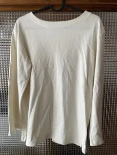 無印良品 ボートネック長袖シャツ　ホワイト