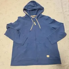 L.L.Bean ブルー フルジップパーカー Lサイズ コットン素材