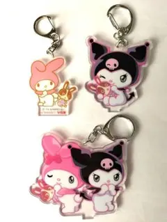 【限定コラボ】宇佐美鉱油 マイメロディ＆クロミ キーホルダー 3点セット