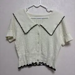 MOUSSY KNIT LACEWORK COLLAR カーディガンのサムネイル