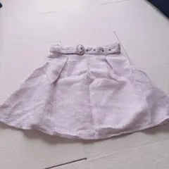 エブリン　ピンク フレアスカート ベルト付き