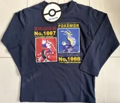 ラスト　新品　110cm ポケモンミライドン　コライドン　長袖Tシャツ　ネイビー