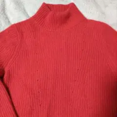 NOMBRE IMPAIR 　 タートルネック ニット　赤　ふわふわ