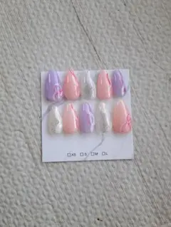 「現品」リボンデザイン ネイルチップ 10個入り