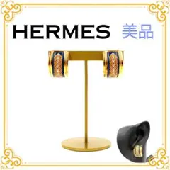 ✨️美品✨️ エルメス エマイユ 七宝焼き レディース イヤリング ゴールドのサムネイル