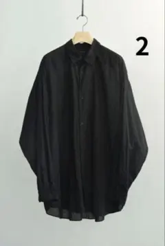 美品 COMOLI 26SS KHADIコットン コモリシャツ 2 ブラック