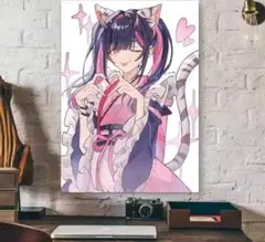猫*腐様 【ミニ色紙】妖狐のお姉さん/アナログ/イラスト/オリジナル