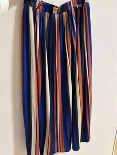 レディース　 ストライプ プリーツ　スカート Sサイズ　AZUL