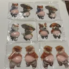 おなかぷくぷくシール　柴犬キャラクター シールセット 6シート