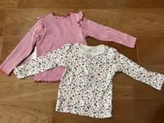 花柄 フリル付き Tシャツ 2枚セットのサムネイル