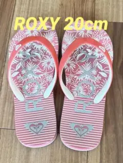 ROXY ロキシー　花柄ビーチサンダル 20cmのサムネイル