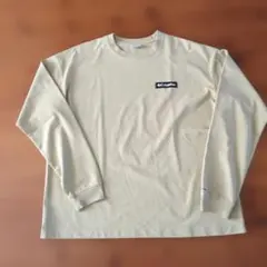 Columbia ベージュ 厚手ロングTシャツ Mサイズ