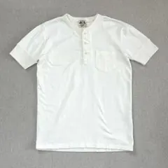 GLAD HAND ヘンリーネック ポケットTシャツ ホワイト Sサイズのサムネイル