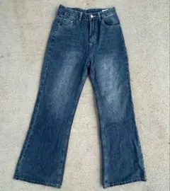 ダークブルー ブーツカットデニム Mサイズ フレア