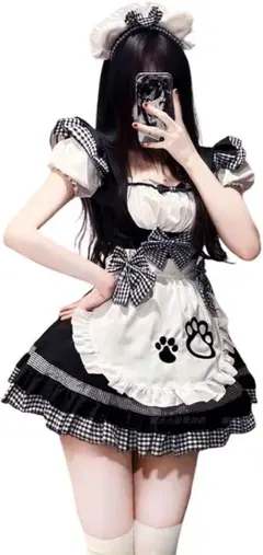 メイド服 コスプレ セクシー&可愛い 猫 ロリータ 制服 コスプレn244