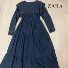 ZARA＊ビッグカラー＊ティアード＊ワンピース