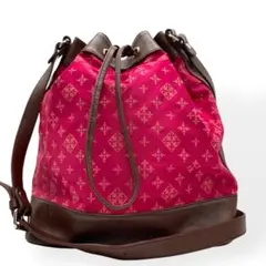 極美品　Russet ラシット　ショルダーバッグ　ナイロン　レザー　レッド　巾着