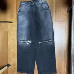 Chikashitsu + ダメージデニムパンツ