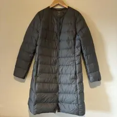 ユニクロ　ノーカラー ウルトラライトコンパクト ロングダウンコート M 2way