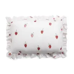 ジェラピケ ジェラートピケ いちご柄フリル付き枕カバー